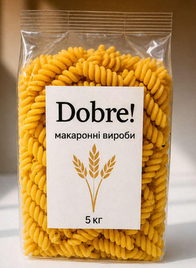 Макаронні вироби ТМ "Dobre!", спіраль, 5кг
